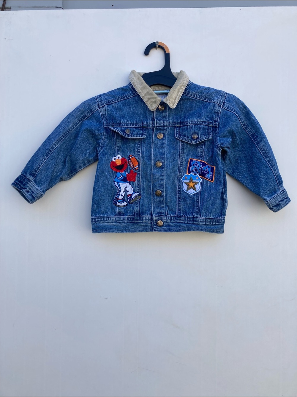 Sesame Street Vintage 2006 Denim Snap Front With Corduroy Collar Size 3T - Picture 2 of 16